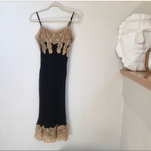 RESERVED- 2 silk slip dresses